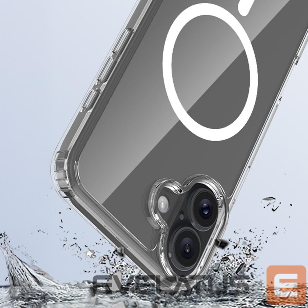 Back panel cover 3MK 3mk Armor MagCase for iPhone 16 - transparent