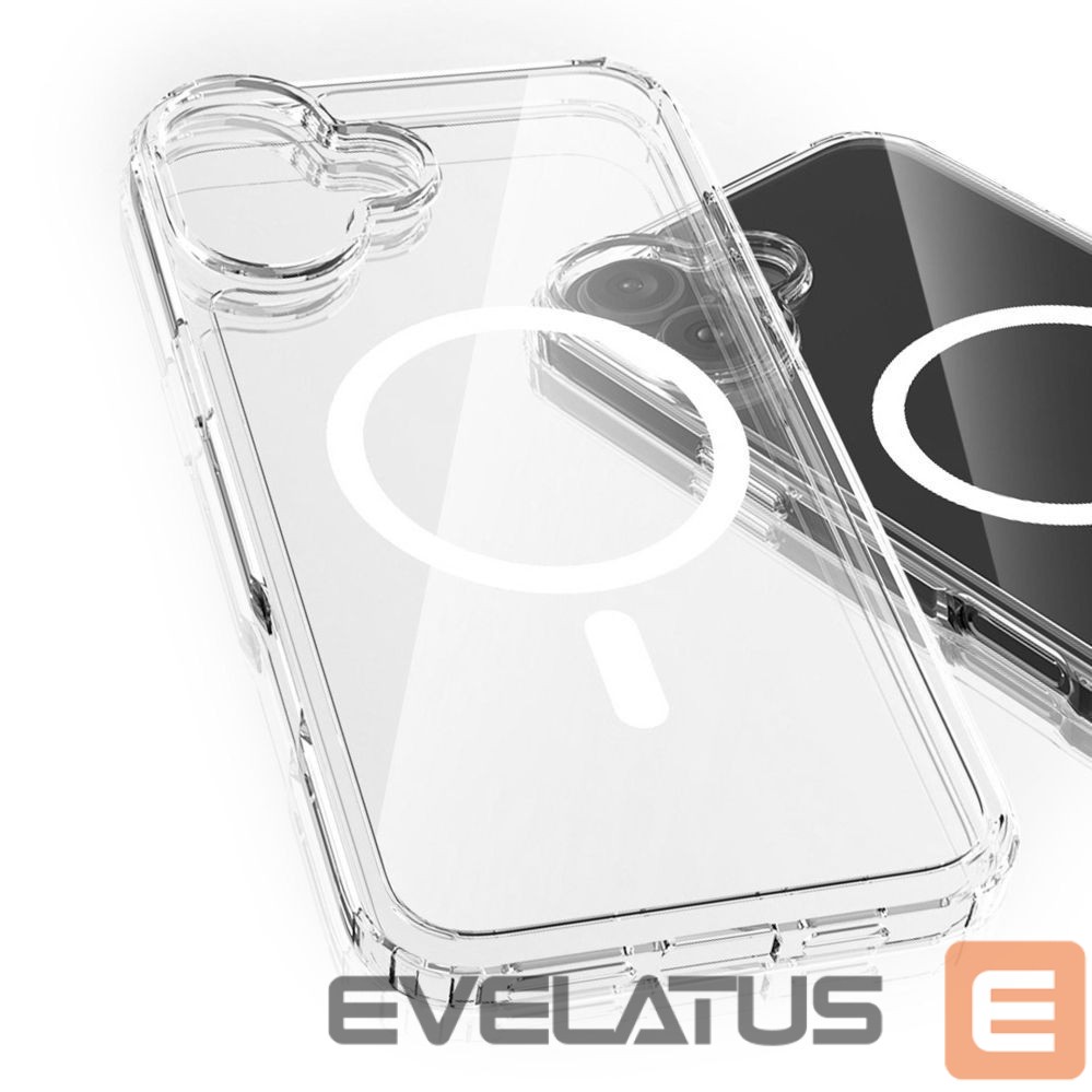 Back panel cover 3MK 3mk Armor MagCase for iPhone 16 - transparent