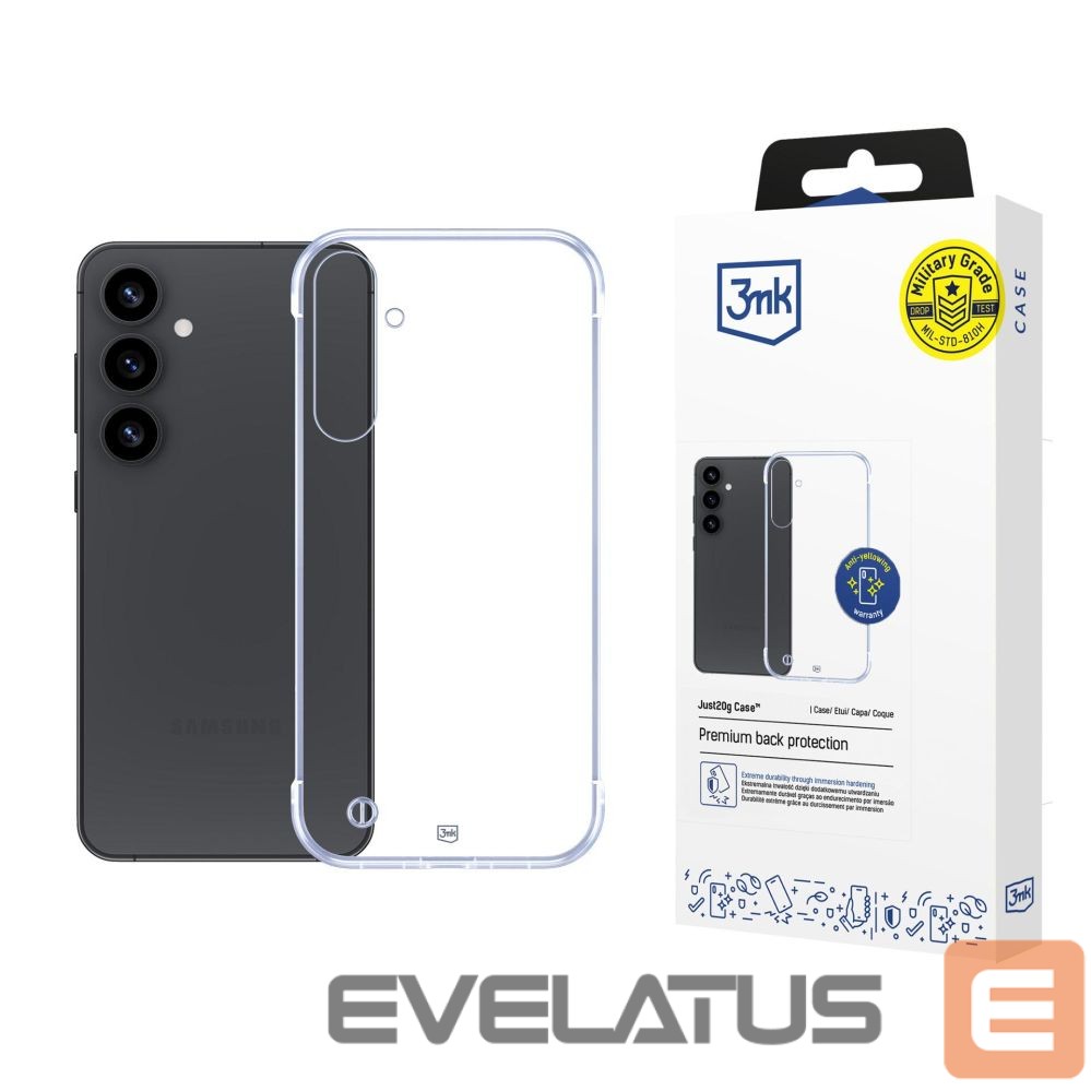 Back panel cover 3MK 3mk Just20g Clear Case for Samsung Galaxy S25+ - transparent