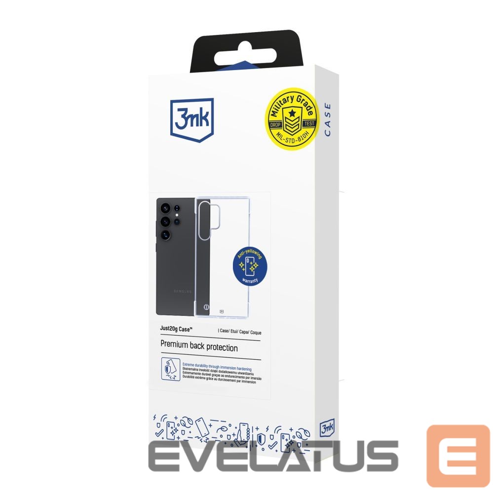 Back panel cover 3MK 3mk Just20g Clear Case for Samsung Galaxy S25 Ultra - transparent