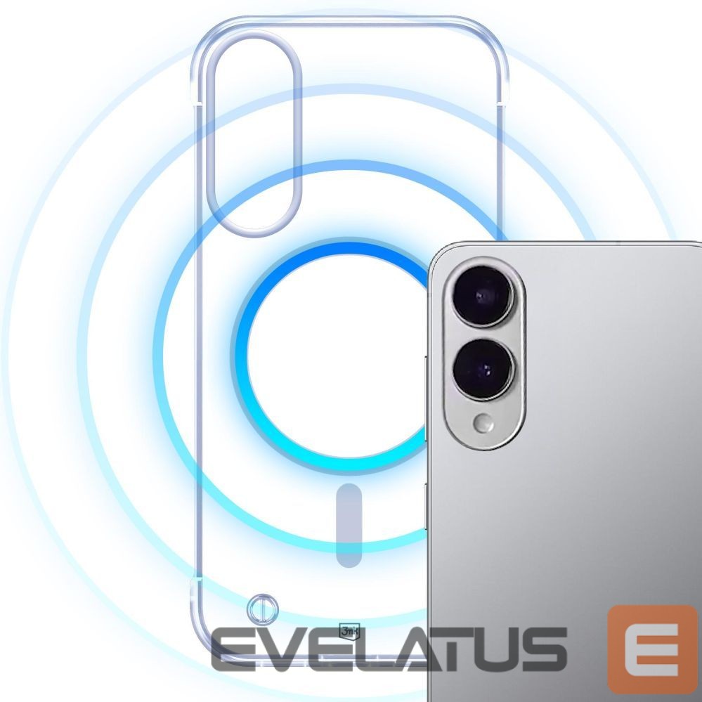 Back panel cover 3MK 3mk Just20g MagCase for Samsung Galaxy S25 Edge - Transparent