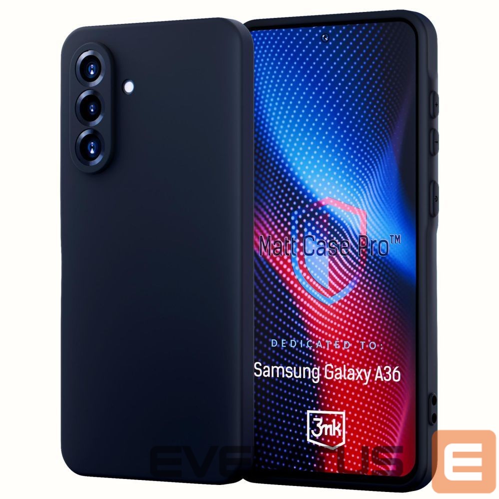 Back panel cover 3MK 3mk Matt Case Pro for Samsung Galaxy A36 - matte black