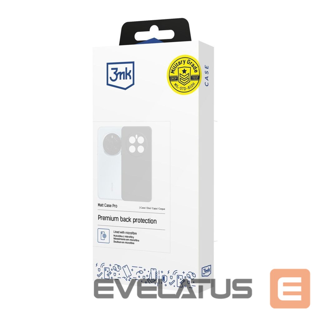 Back panel cover 3MK 3mk Matt Case Pro for Apple iPhone 16 Pro - Matte Black