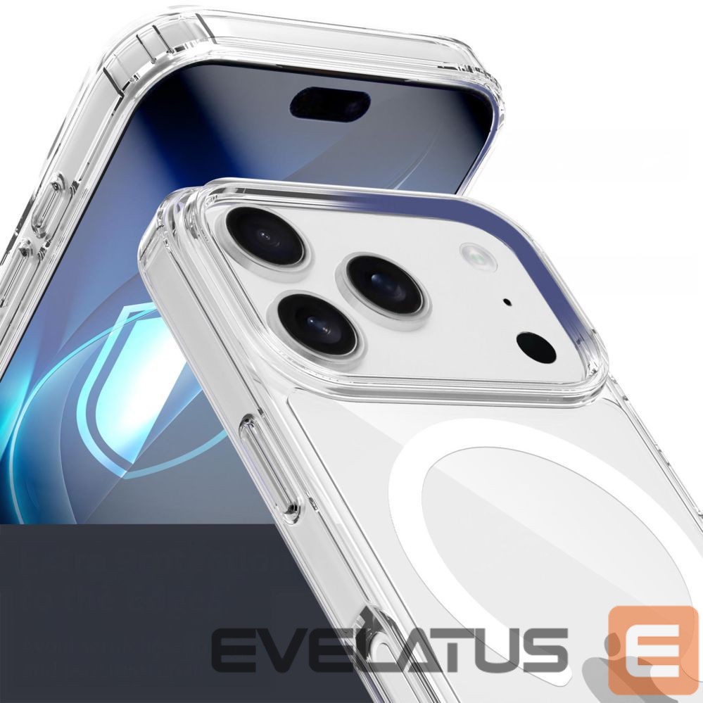 Back panel cover 3MK 3mk Armor MagCase for iPhone 17 Pro - Transparent