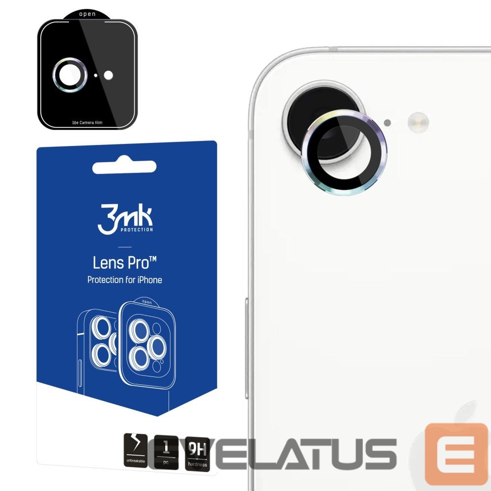 Protective glass 3MK 3mk Lens Protection Pro Tempered Glass for iPhone 16e - Multicolor