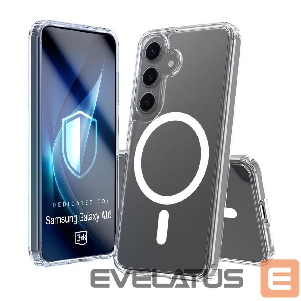 Back panel cover 3MK 3mk Armor MagCase for Samsung Galaxy A16 4G / 5G - Transparent