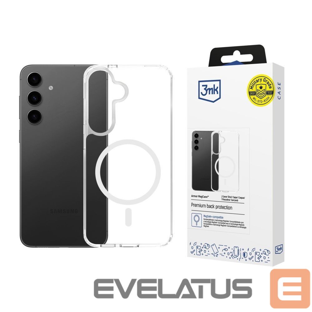 Back panel cover 3MK 3mk Armor MagCase for Samsung Galaxy A16 4G / 5G - Transparent