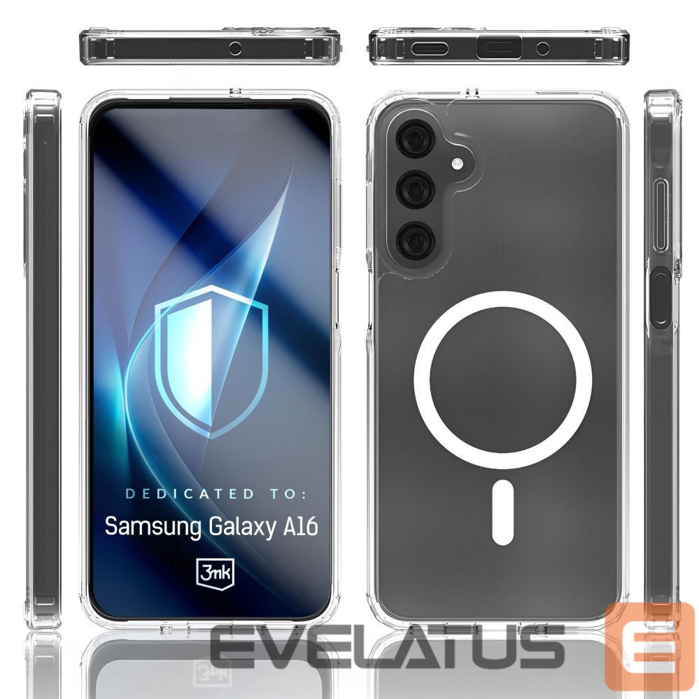 Back panel cover 3MK 3mk Armor MagCase for Samsung Galaxy A16 4G / 5G - Transparent