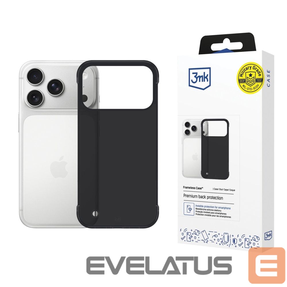 Back panel cover 3MK 3mk Just20g Matt Case for Apple iPhone 17 Pro - Matte Black