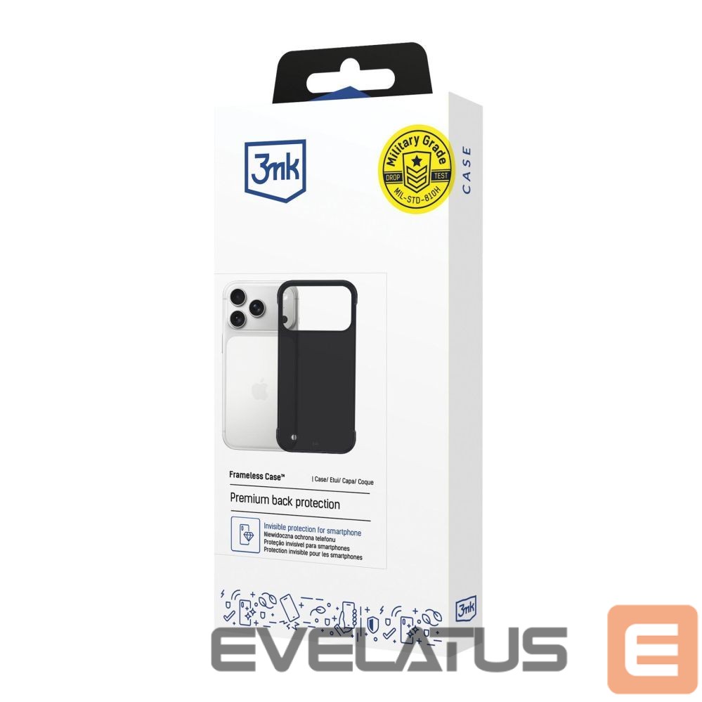 Back panel cover 3MK 3mk Just20g Matt Case for Apple iPhone 17 Pro - Matte Black
