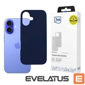 Back panel cover 3MK  3mk Silicone Case for iPhone 16 Plus - navy blue 