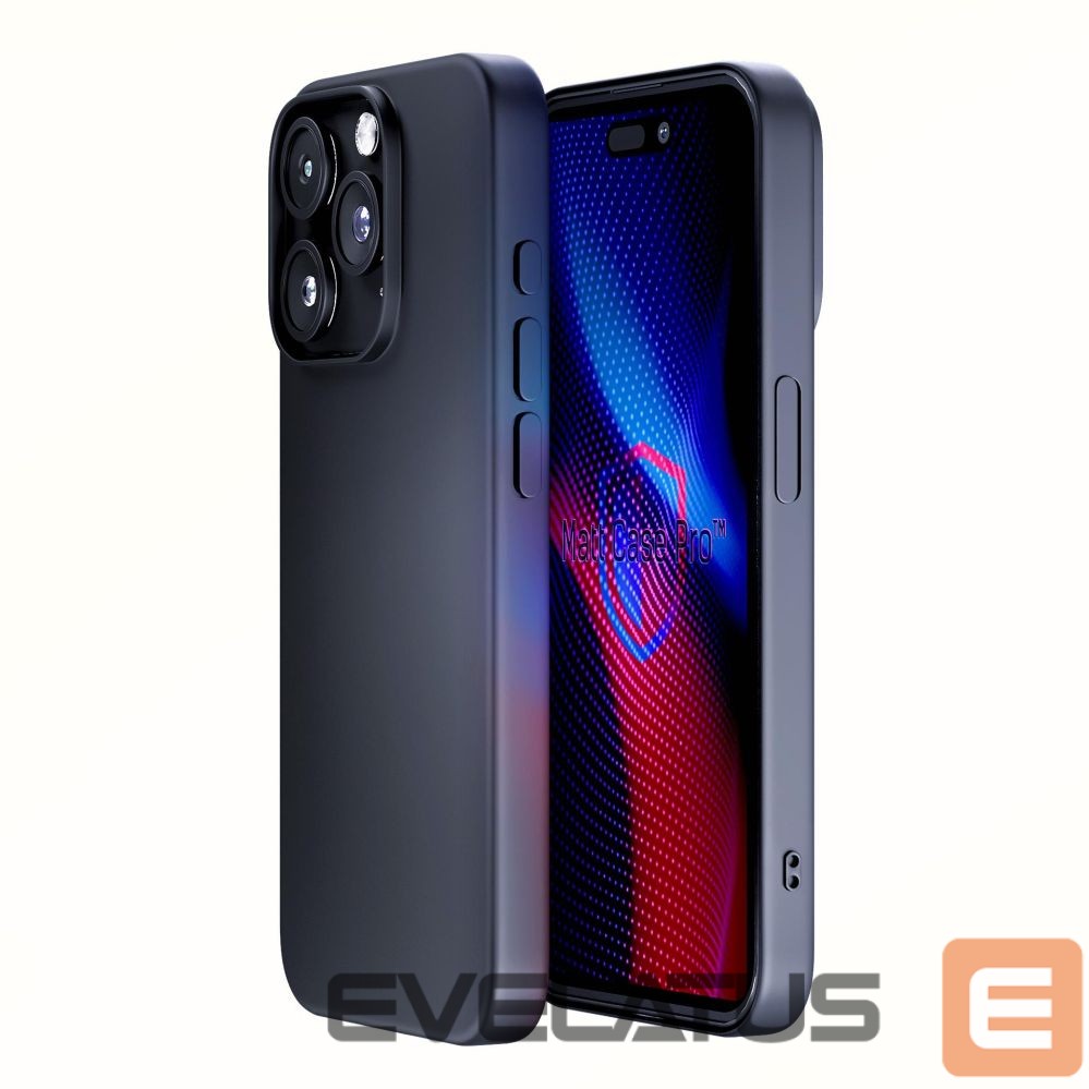 Back panel cover 3MK 3mk Matt Case Pro for Apple iPhone 15 Pro - Matte Black