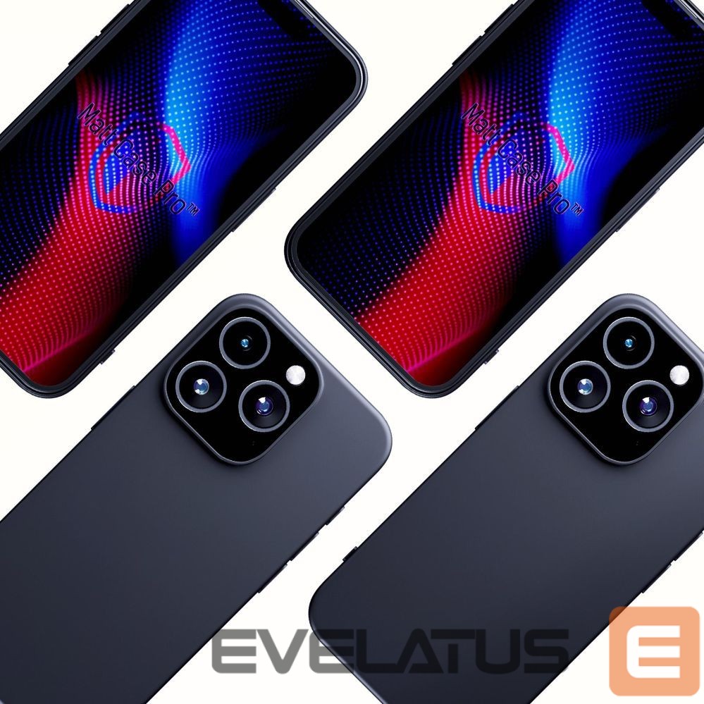 Back panel cover 3MK 3mk Matt Case Pro for Apple iPhone 15 Pro - Matte Black