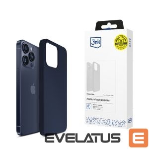 Back panel cover 3MK  3mk Silicone Case for iPhone 15 Pro Max - Navy Blue 