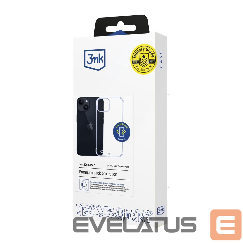 Back panel cover 3MK 3mk Just20g Clear Case for Apple iPhone 15 - transparent