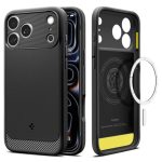 Back panel cover Spigen  Spigen Rugged Armor Mag MagSafe Case for iPhone 17 Pro Max - Matte Black 