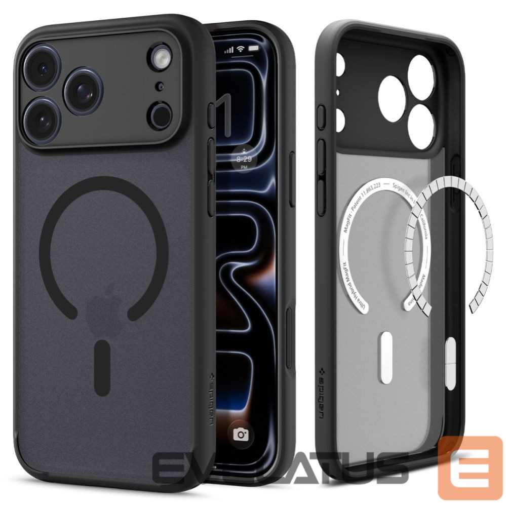 Back panel cover Spigen Spigen Ultra Hybrid MagSafe Case for iPhone 17 Pro Max - Black