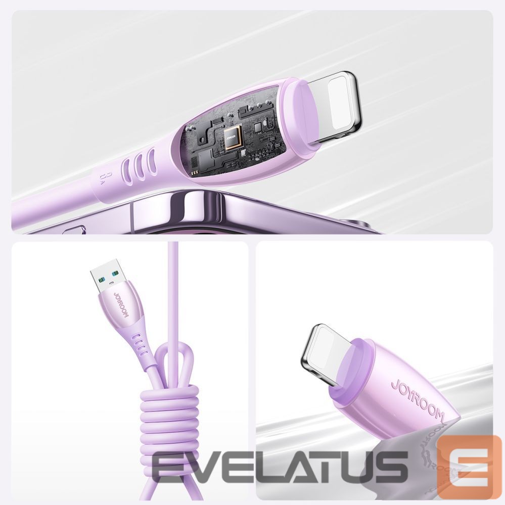 Cable Joyroom Joyroom S-A59 Vibrant Series 3A USB-A - Lightning cable 1.2m - purple