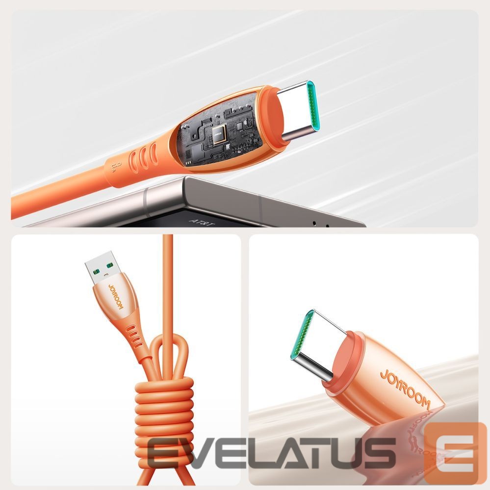 Cable Joyroom Joyroom S-A59 Vibrant Series 3A USB-A - USB-C Cable 1.2m - Orange