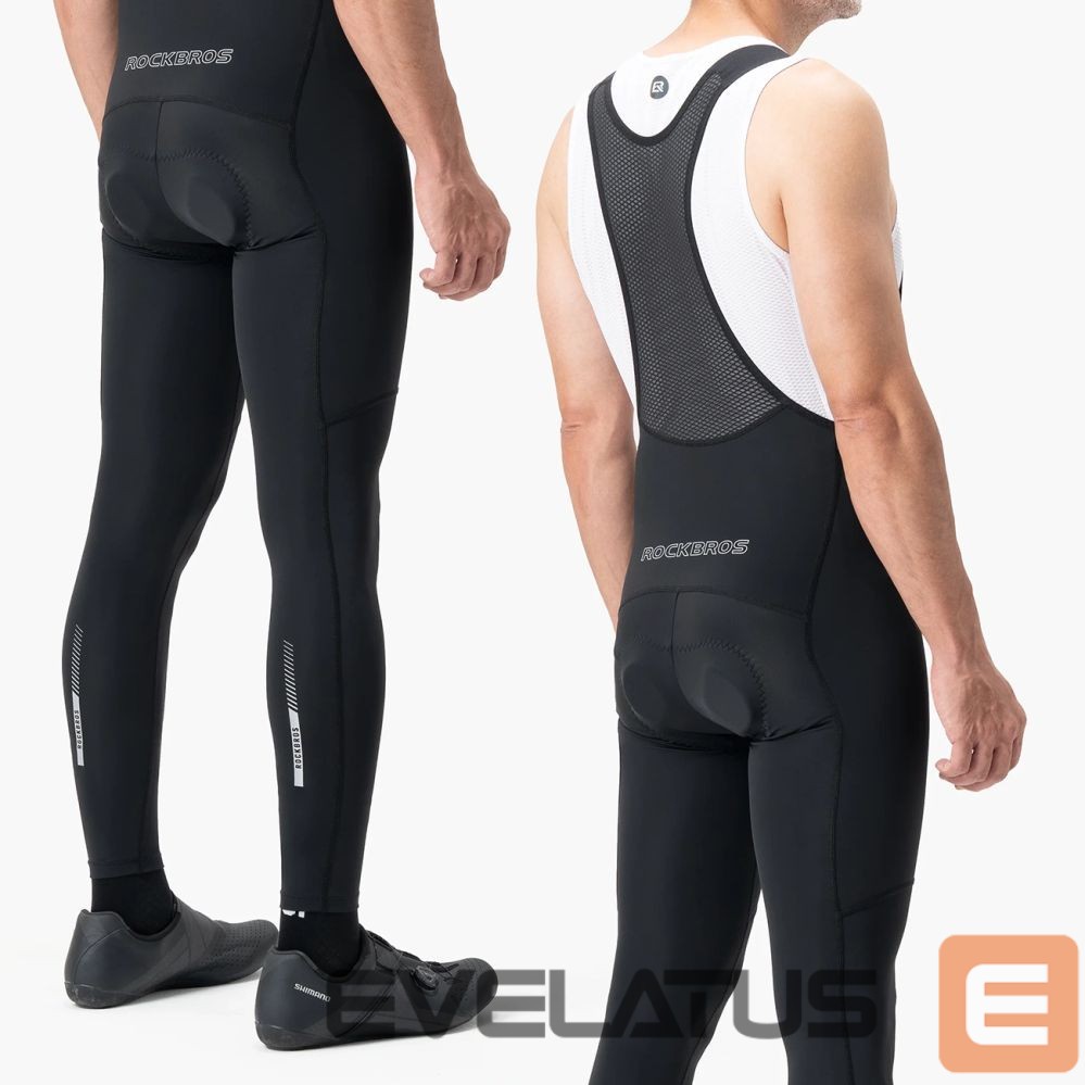 Bicycle accessory Rockbros Rockbros 200021 Long Cycling Bib Shorts with Pad Size L - Black