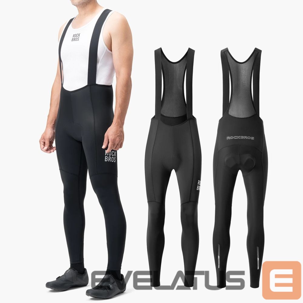 Bicycle accessory Rockbros Rockbros 200021 Long Cycling Bib Shorts with Pad Size XL - Black