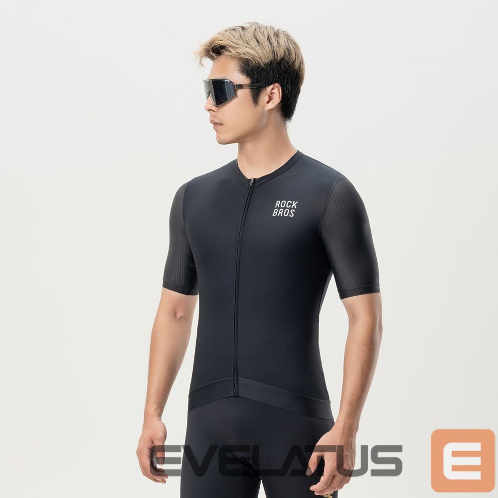 Bicycle accessory Rockbros Rockbros 15200025 Short Sleeve Cycling Jersey Size XXL - Black