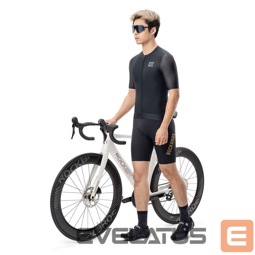 Bicycle accessory Rockbros Rockbros 15200025 Short Sleeve Cycling Jersey Size XXL - Black