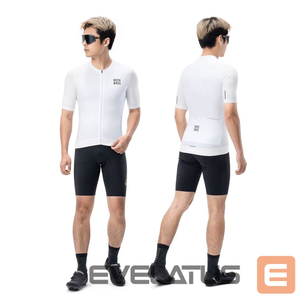 Bicycle accessory Rockbros Rockbros 15200025 Short Sleeve Cycling Jersey Size XXXL - White