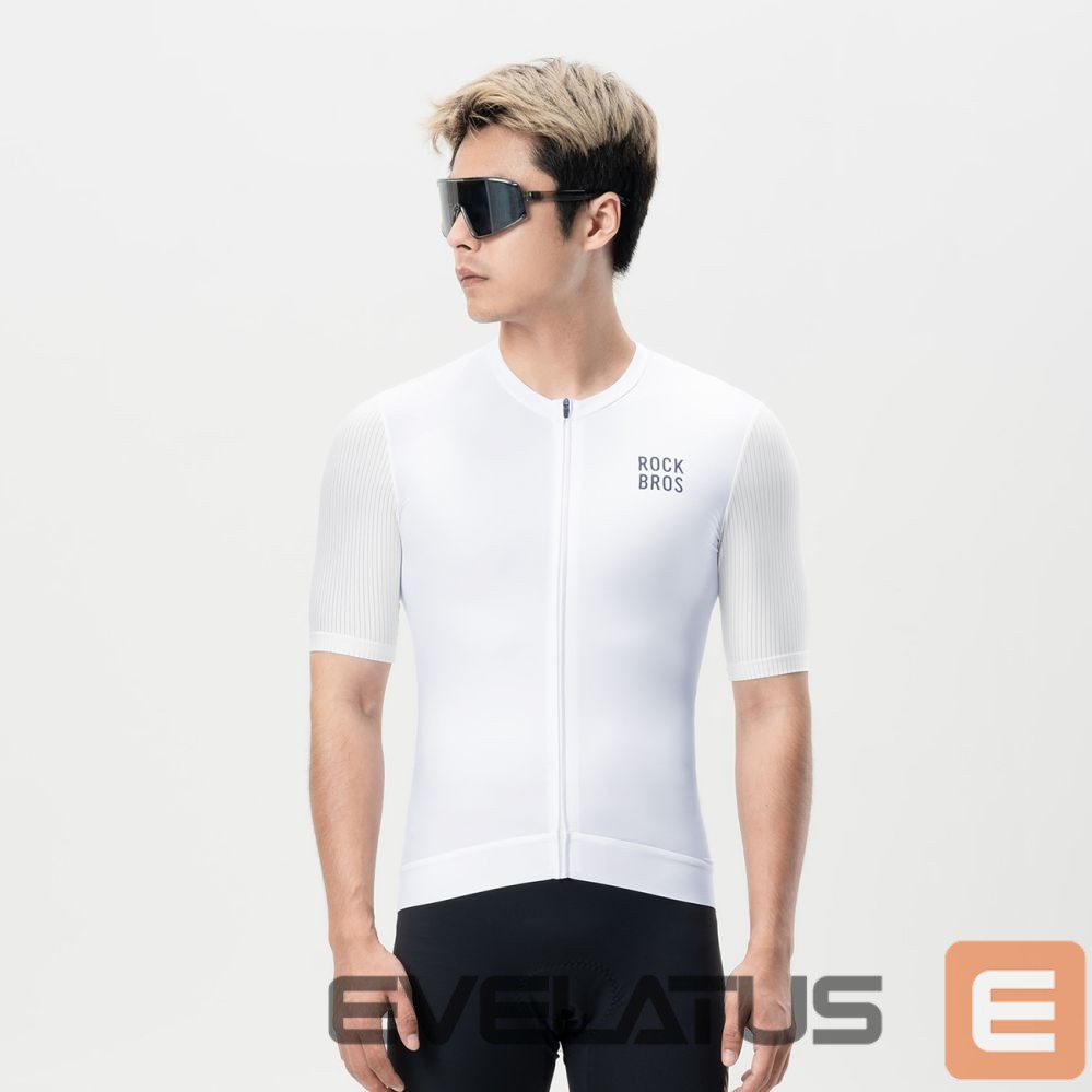 Bicycle accessory Rockbros Rockbros 15200025 Short Sleeve Cycling Jersey Size XXXL - White