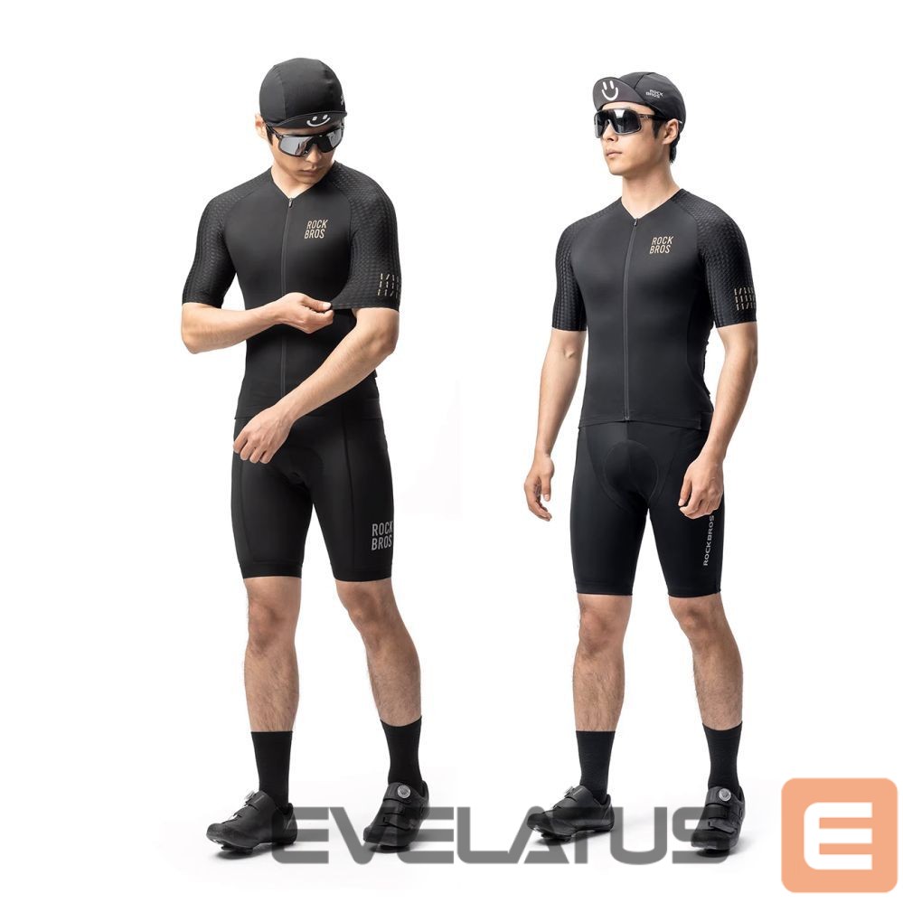 Bicycle accessory Rockbros Rockbros YDDX011 Diamond Short Sleeve Cycling Jersey Size XS - Black