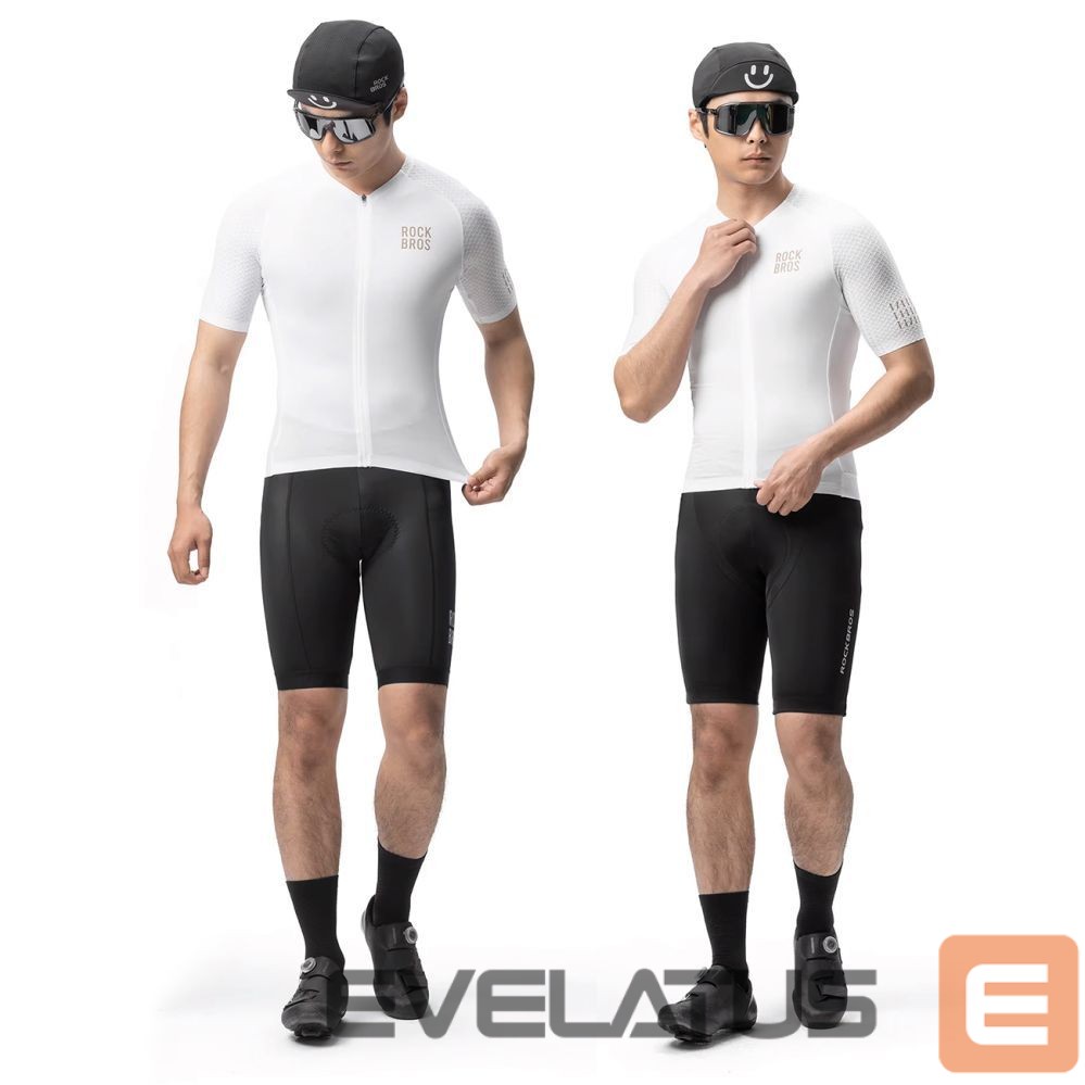 Bicycle accessory Rockbros Rockbros YDDX011 Diamond Short Sleeve Cycling Jersey Size M - White