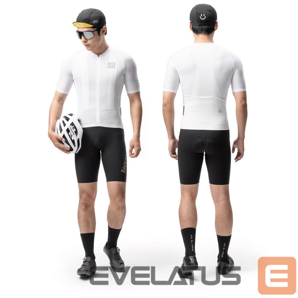 Bicycle accessory Rockbros Rockbros YDDX011 Diamond Short Sleeve Cycling Jersey Size XXL - White