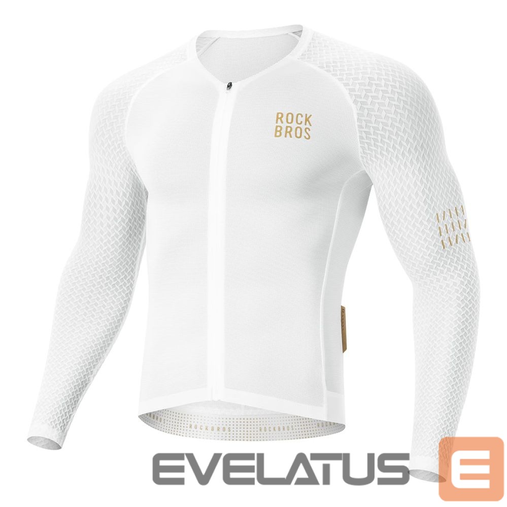 Bicycle accessory Rockbros Rockbros YDCX008 Diamond Long Sleeve Cycling Jersey Size XXL - White