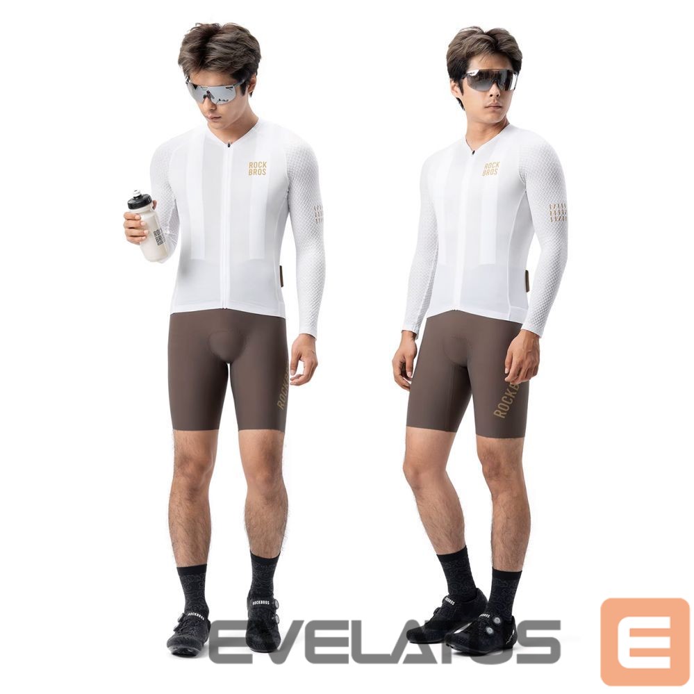 Bicycle accessory Rockbros Rockbros YDCX008 Diamond Long Sleeve Cycling Jersey Size XXL - White