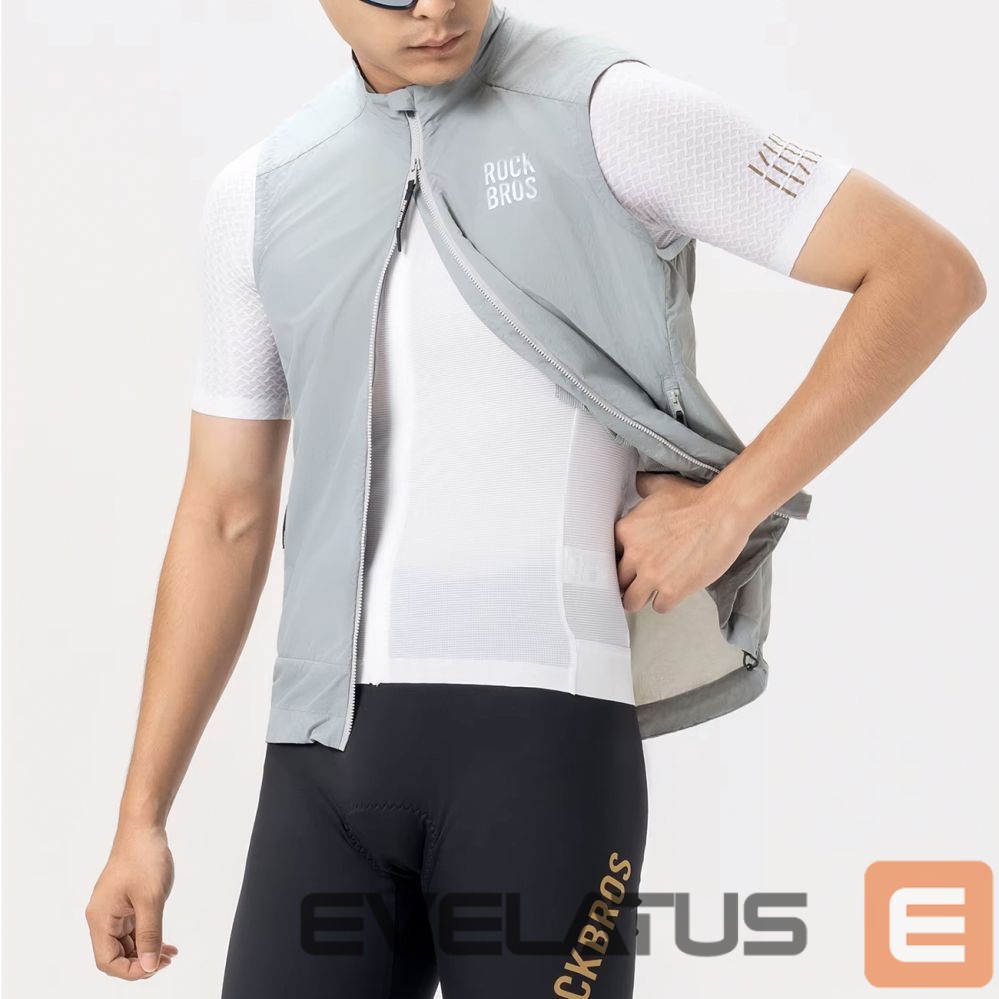 Bicycle accessory Rockbros Rockbros YDMJ003 Spring/Autumn Windproof Vest Size S - White/Gray
