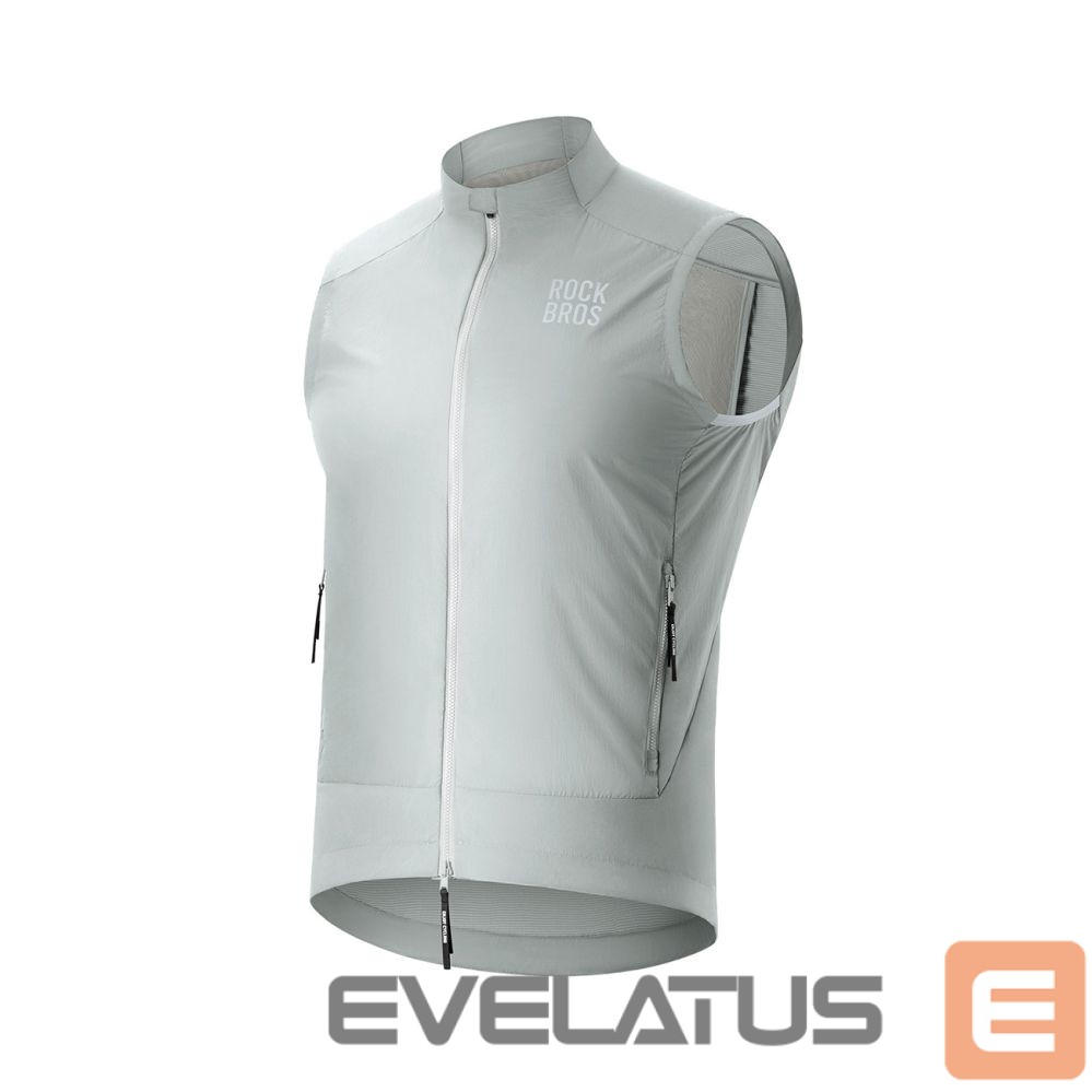 Bicycle accessory Rockbros Rockbros YDMJ003 Spring/Autumn Windproof Vest Size XXL - White/Gray
