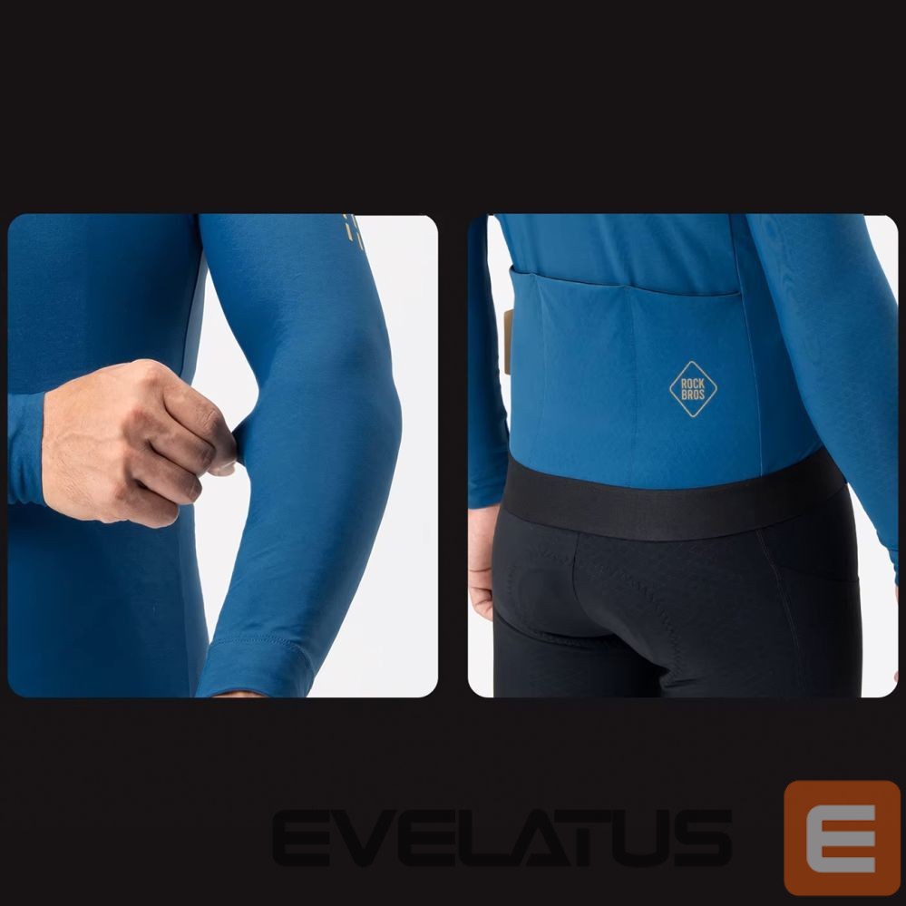 Bicycle accessory Rockbros Rockbros YDWT020 Diamond cycling jersey spring/autumn/winter size XXL - blue