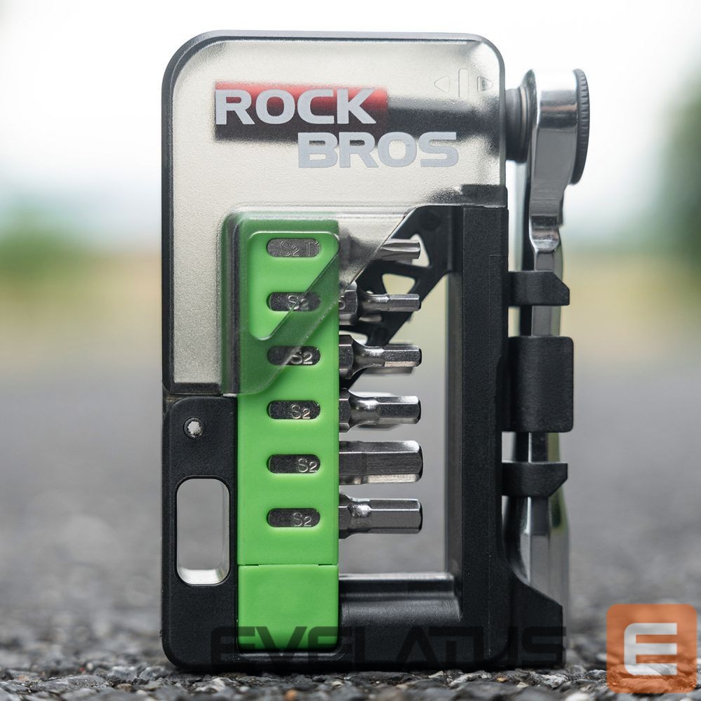 Bicycle accessory Rockbros Rockbros Bike Tool Set with Mini Ratchet and Bits - Translucent Green