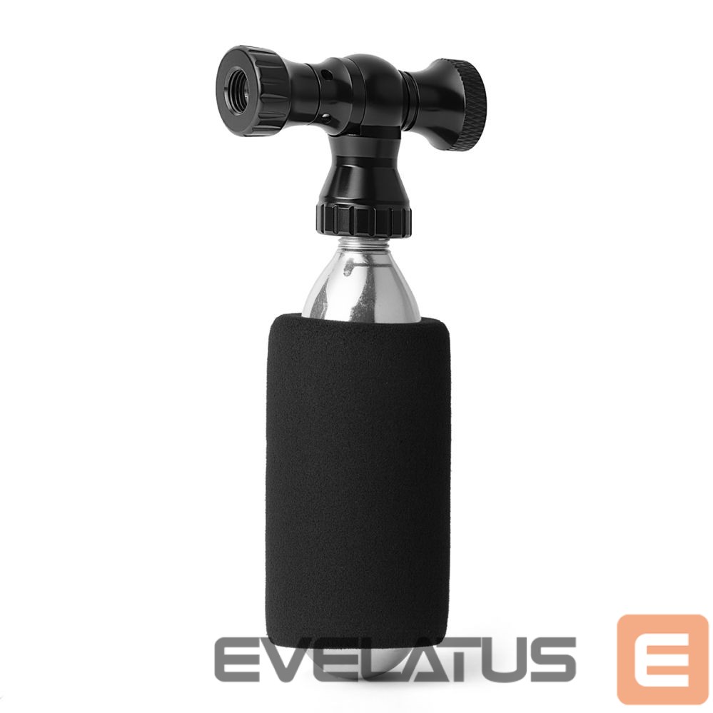 Bicycle accessory Rockbros Rockbros CO₂ pump, aluminum alloy valve head, cartridge-free, Presta/Schrader compatible - black