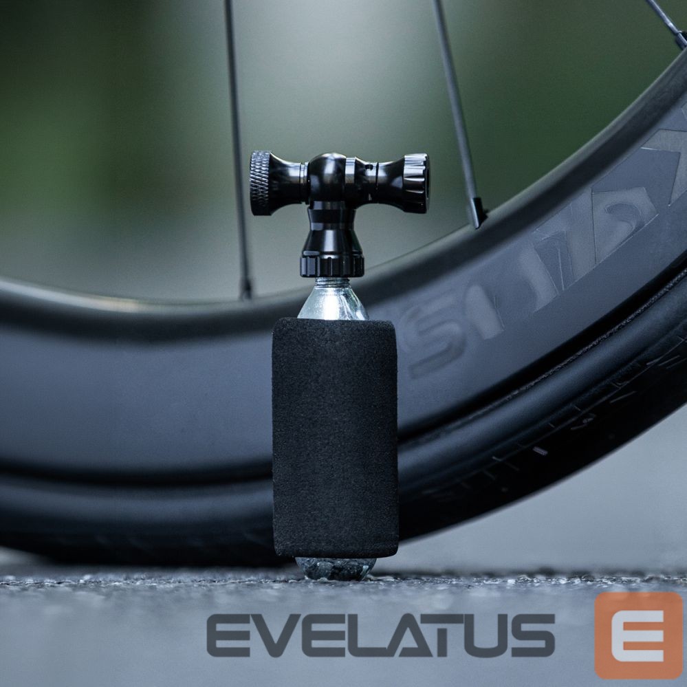 Bicycle accessory Rockbros Rockbros CO₂ pump, aluminum alloy valve head, cartridge-free, Presta/Schrader compatible - black