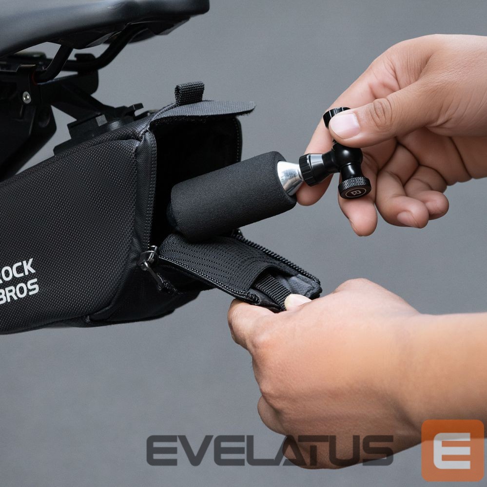 Bicycle accessory Rockbros Rockbros CO₂ pump, aluminum alloy valve head, cartridge-free, Presta/Schrader compatible - black