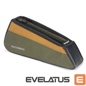 Printer Rockbros  Rockbros 088 Top Tube Bike Bag 0.25L - Green and Orange 