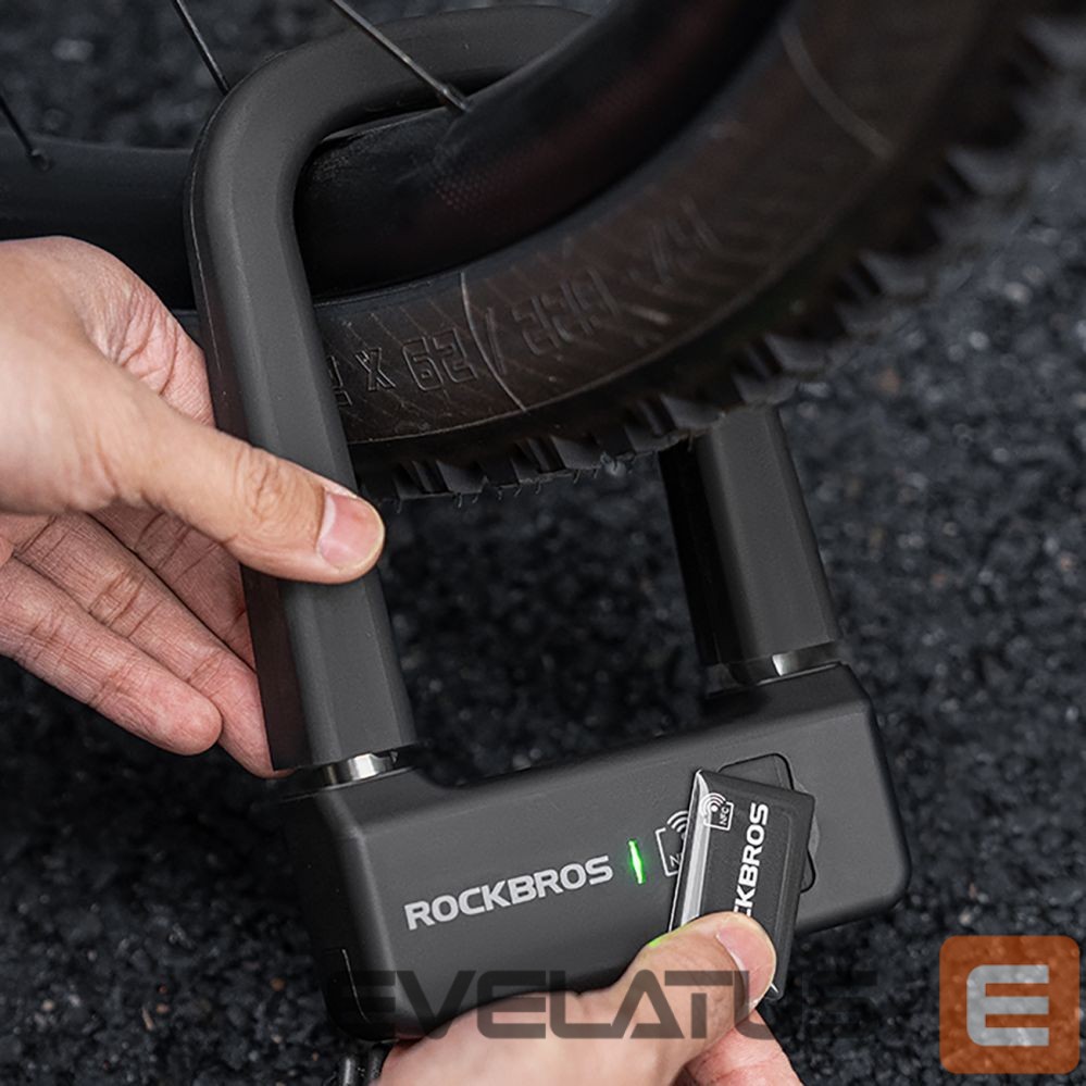 Bicycle accessory Rockbros Rockbros RBNS1 SMART Bike Lock with NFC Reader - Black