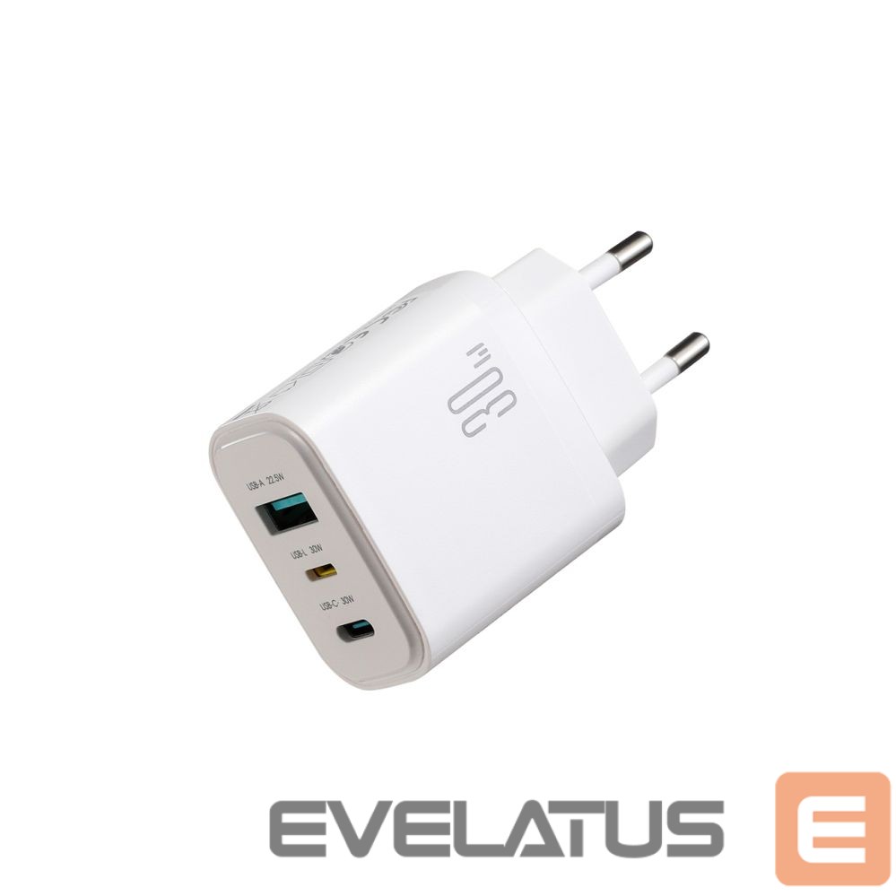 Adapter Joyroom Joyroom JR-TG6 GaN 30W Wall Charger - White