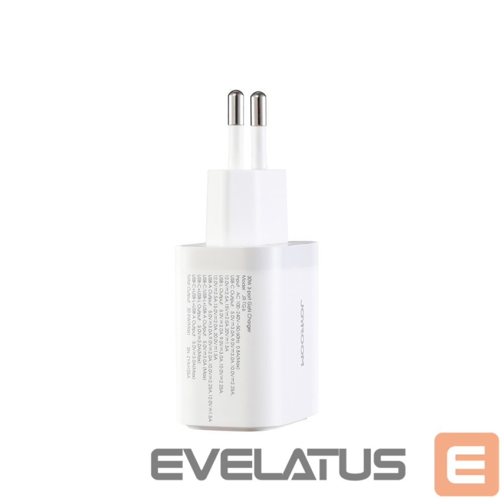 Adapter Joyroom Joyroom JR-TG6 GaN 30W Wall Charger - White