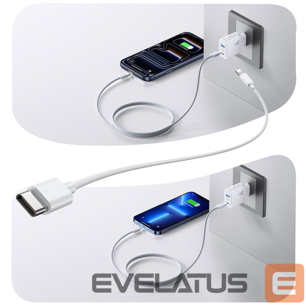 Adapter Joyroom Joyroom JR-TG6 GaN 30W Wall Charger - White