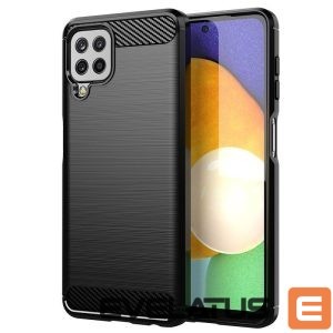 Back panel cover Hurtel  Carbon Case Flexible Cover TPU Case for Samsung Galaxy A22 4G black 