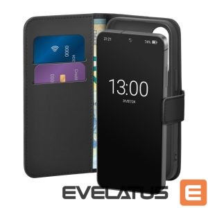 Back panel cover Puro  Puro Eco-Leather Case for Samsung Galaxy S26 Plus with Wallet - Black 