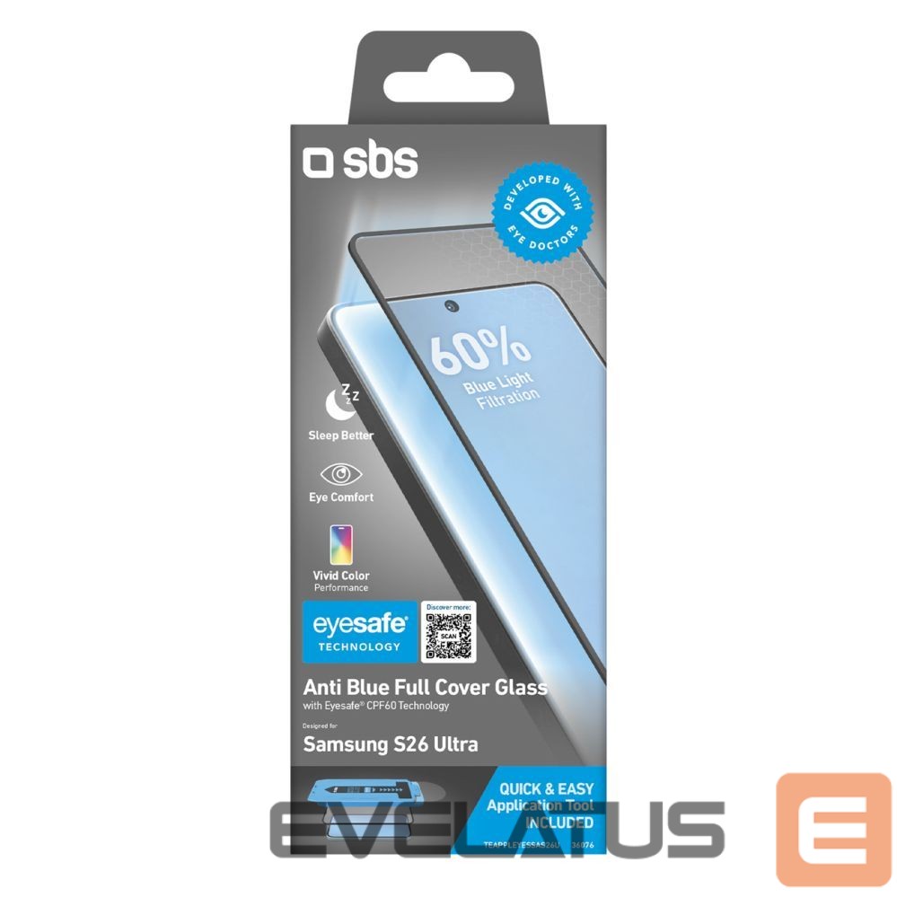 Protective glass SBS SBS Eyesafe Tempered Glass with Applicator for Samsung Galaxy S26 Ultra