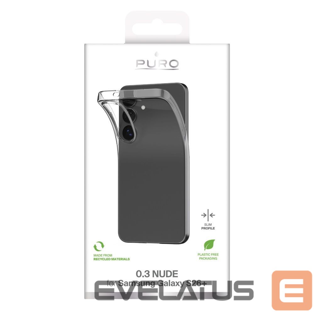 Back panel cover Puro Puro Ultra-Slim 0.3 NUDE Protective Case for Samsung Galaxy S26 Plus - Transparent
